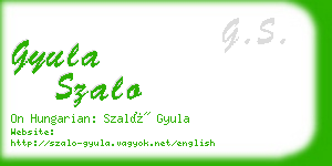 gyula szalo business card